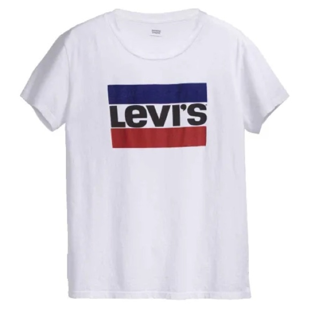 Levi's White Tee with Blue and Red Logo